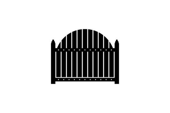 Black Wooden Fence Decorative House Graphics