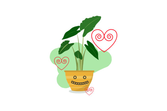 Cute Expression Kawaii Decorative Plant Graphics & Icons