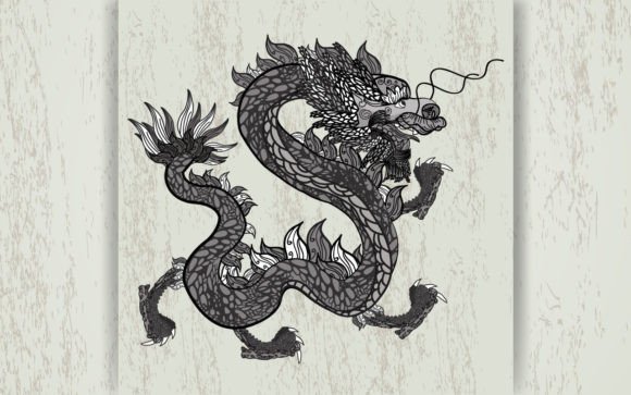 Decorative Dragon Coloring Page Book Graphics Review