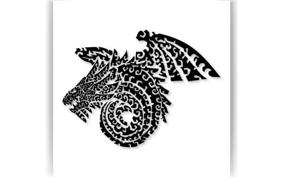 Decorative Dragon Tattoo Graphics for Crafts