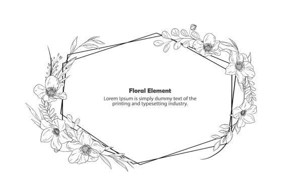 Decorative Floral Element Silhouette: Graphics & Graphic Templates Review