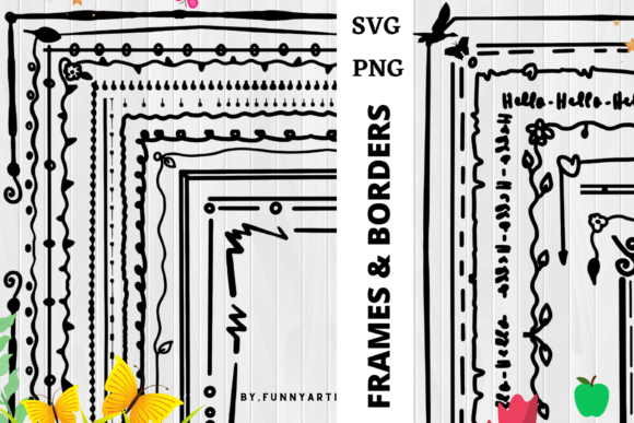Decorative Frames and Borders Rectangle for Graphics