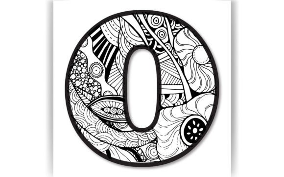 Decorative O Letter Coloring Page KIDS Graphics