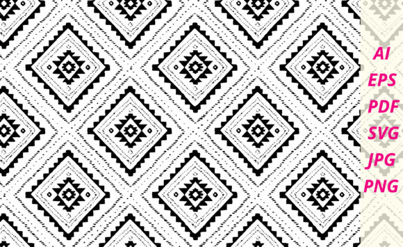 Decorative Triangles Seamless Pattern Graphics & Patterns