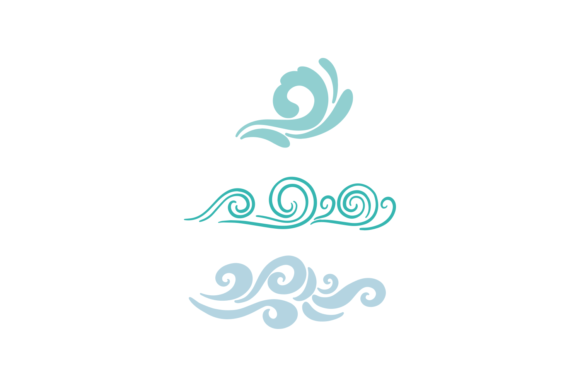 Decorative Waves: Graphics for Crafts & Blogs
