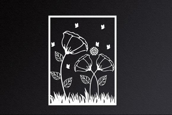 Decorative Wildflower Laser Cut Svg for Graphics