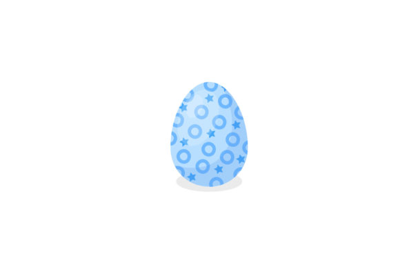 Easter Egg Blue Decorative Beautiful: A Fresh Graphic for Seasonal Branding