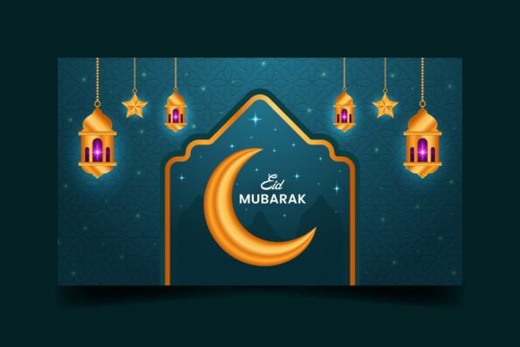 EidMubarak Islamic Decorative Background Graphics