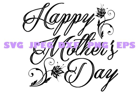 Elegant Decorative Mothers Day DXF 5 Graphics & Crafts