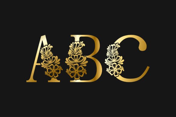 Gold Decorative A to Z Alphabets Designs Review