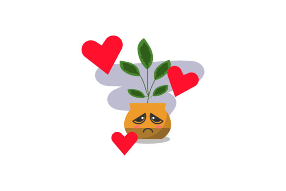 Kawaii Decorative Plant Flat Icon Graphics and Icons