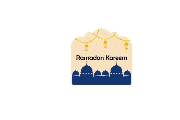 Ramadan Badge Yellow Decorative