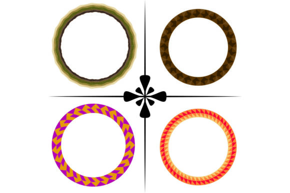 Round Frame Graphics for Crafts Branding