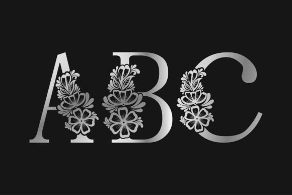 Silver Metal Decorative ABC Alphabets: Graphics & Crafts